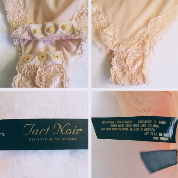 Pearl Blush Lace & Mesh Bodysuit / Lingerie - Picture 6 of 8